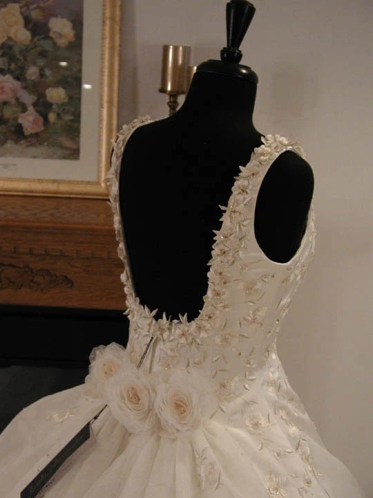 Vestido de Boda Justin Alexander Marfil Línea A Talla 12 Novia Keepsafe Preservación Foto 4 de 4