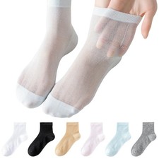 JZPJZP Women's Ankle Mesh Athletic Socks Breathable  5-8, A08-6 Pairs Color
