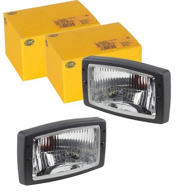 2x HELLA HALOGEN SCHEINWERFER 12V 24V SCHEINWERFER SATZ | 1AD 996 018-641