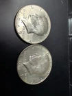 Lot of 2 1968-69 Kennedy Half Dollars 40% Silver 50 Cents US Coin
