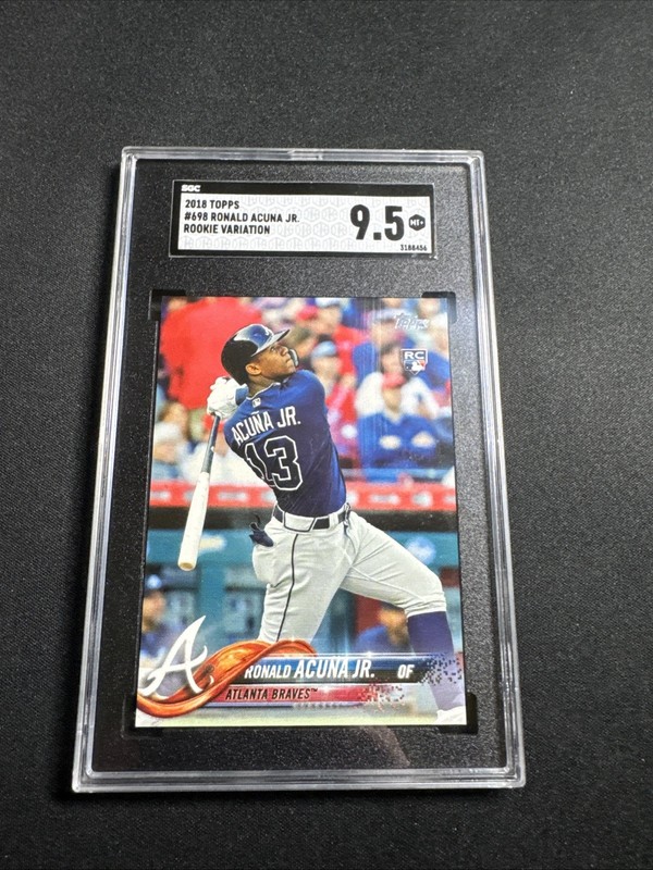2018 Topps Bat Down Variation Ronald Acuna Jr. RC #698 SGC