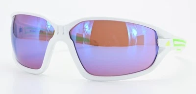 Lunettes de soleil ADIDAS Evil Evo L a418 00 6052 ovale wrap blanc mat LST ve... - Photo 1/4