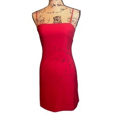 I.N. San Francisco Party Cocktail Prom Coquette Evening Floral Dress Red Size 3