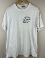 Vintage 1993 manhattan college Frat Graphic Tee Shirt  Size Men’s XL