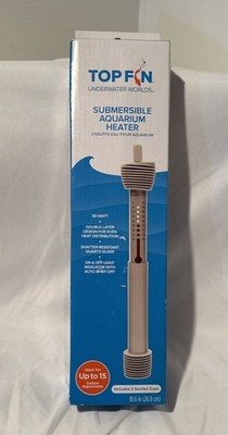Top Fin H50 Submersible Heater - 50 Watts - Ideal For Up To 15 Gallon Aquariums