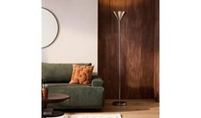 Cone Uplighter Floor Lamp Polished Chrome Modern Reading Light Living Room