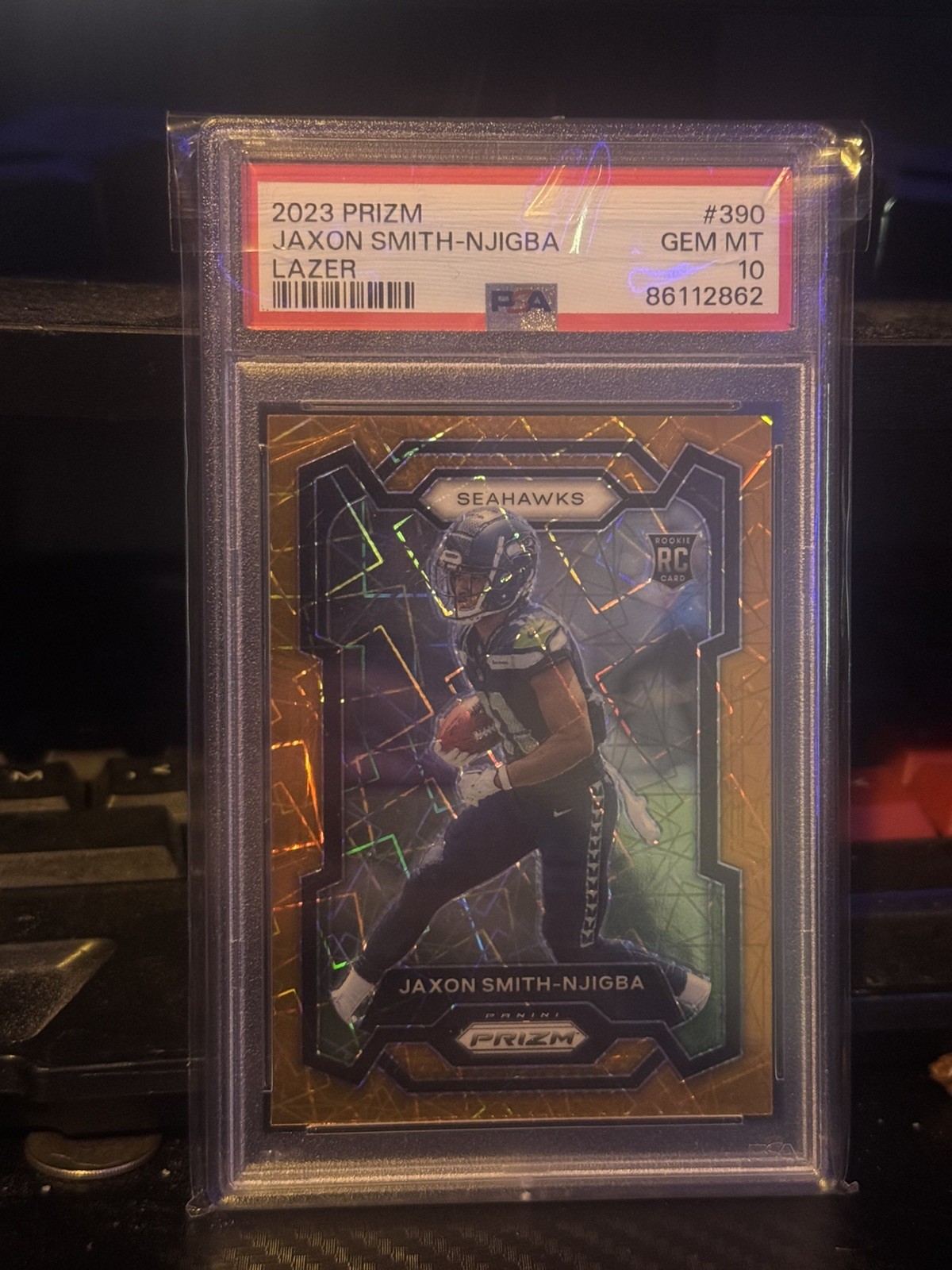 2023 Panini Prizm - Rookies Lazer Prizm #390 Jaxon Smith-Njigba JSN (RC) Rookie