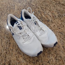 Under Armour UA Charged Pursuit 3 Men 13 Mesh Running Shoes/Sneakers White/Blue