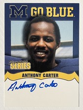 Anthony Carter 2002 Michigan TK Legacy M Go Blue Auto Autograph Wolverines