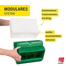 Mangiatoia Automatica Per Pollame 28x24 Cm | Distributore A Gravità Per Pulcini, Galline, Anatre E Quaglie | Struttura Semplice, Visibile Livello Cibo - 2
