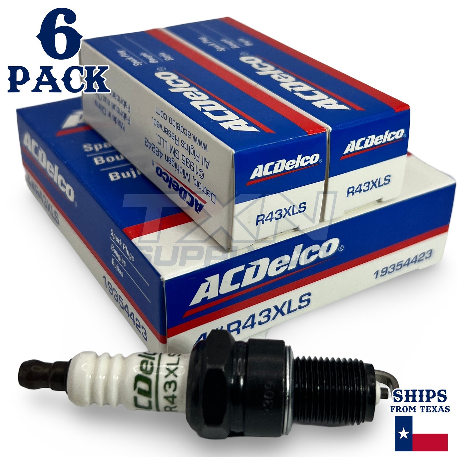 6 Pack Genuine GM ACDelco Spark Plugs R43XLS