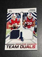 Drake Maye / Rhamondre Stevenson Dual Memorabilia - 2025 R & S Football #TD-NE