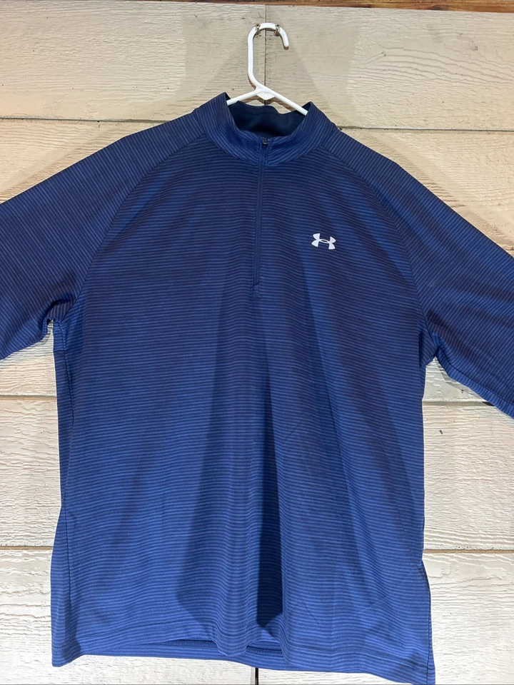 Camisa Under Armour Hombre XL Azul Coldgear Storm Golf Manga Larga Foto 2 de 4