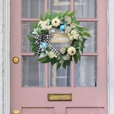 Artificial Eucalyptus Wreath for Front Door 50cm Wall