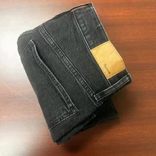 Madewell Perfect Vintage Straight Leg Jeans Womens Size 27 Distressed Black