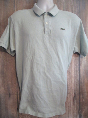 LaCoste Polo Blue Green Short Sleeve Cotton Casual Travel Golf Shirt Menz Size L