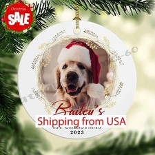 Personalized Pet Photo Ornament, Custom Dog Christmas Ornament, Pet Memorial ...