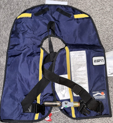 SOSpenders 38ASTD Adult Universal Inflatable Life Jacket PFD w/ CO2 Cylinder
