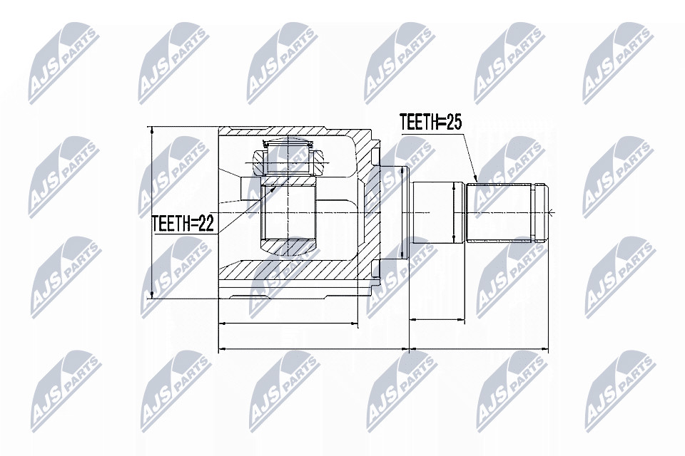 N.T.Y. NPW-KA-318.NTY Joint Kit, drive shaft for HYUNDAI,HYUNDAI (BEIJING),KIA