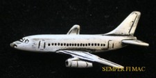 B-737 COMMERCIAL JET PEWTER HAT LAPEL PIN UP MADE IN USA AIRLINE B737 PILOT CREW