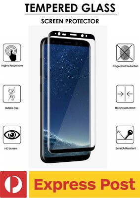 Samsung Galaxy S8 9H Full Glue Coverage Tough Tempered Glass Screen Protector