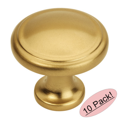 *10 Pack* Cosmas Cabinet Hardware Gold Champagne Round Knobs #5982GC