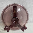 Vtg Pyrex Vision Corning Ware Cranberry Glass LID V2 5C 2.5 L Ribbed Sauce Pan