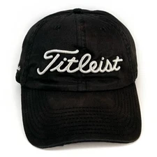 Titleist Golf  TPC Scottsdale Hat Cap Strap Back Black Spell Out Embroidered