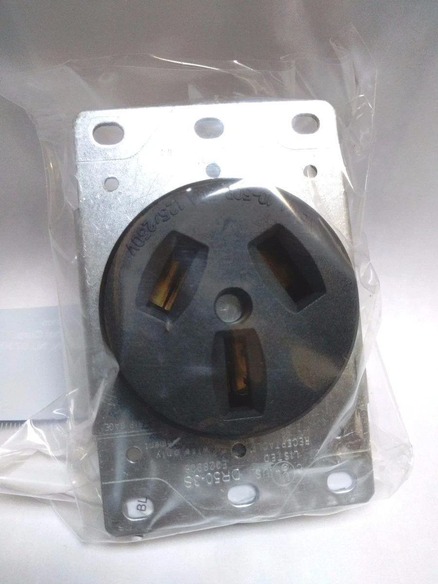 10 pc Range Stove Oven Outlet Receptacle 50A BLACK 3 Wire Flush Mount 10 50R
