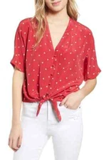 RAILS Thea Tie Waist Blouse (size XXL)