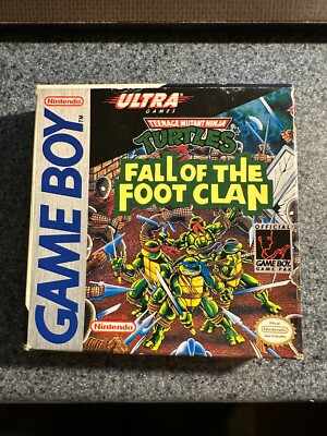 TMNT: Fall of the Foot Clan - Game Boy (GBY) w/Box Teenage Mutant Ninja Turtles
