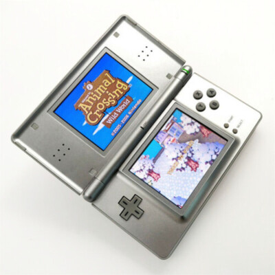 NDSL Silver Mario Nintendo DS Lite Handheld NDSL Video Game Console With Charger