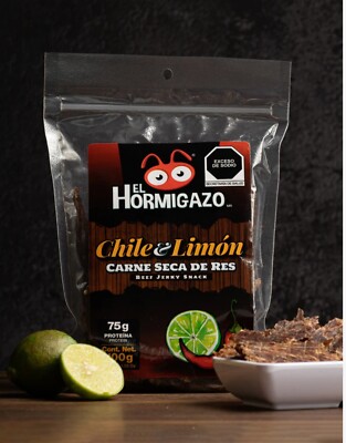 Carne Seca ''El Hormigazo'' Chile Y Limón Beef Jerky Crispy Premium