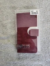 New Genuine Leather DUPLUS Flip Cover Case for a Samsung S24+ Cell Phone