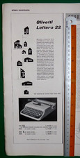 Pubblicità Olivetti LETTERA 22 macchina da scrivere portatile 7/1952