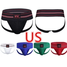 Men Lingerie Athletic Supporter Jockstrap Sport Briefs Underwear Thong Pants