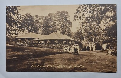 The Tea Rooms Pittencrieff Glen Postkarte Dunfermline Fife Vintage nicht verschickt