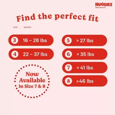 Huggies Little Movers Baby Disposable Diapers Size 5 Count 58ct