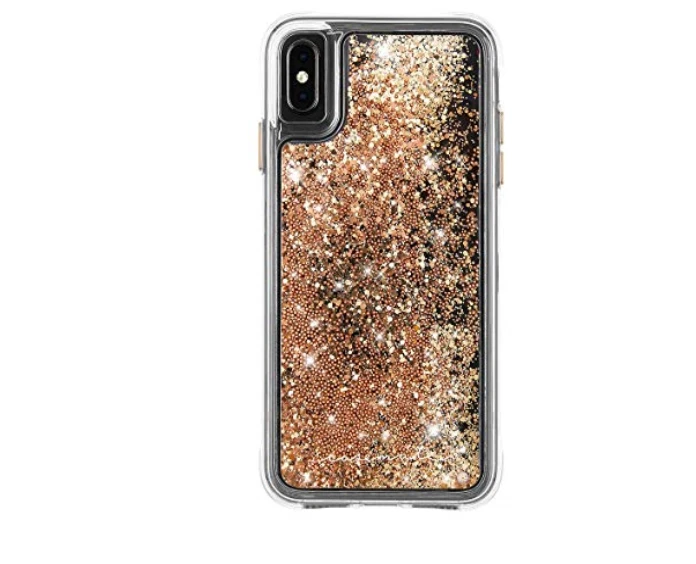 Fellowes ~ iPHONE Xs Max ~ Globo de nieve dorado brillante ~ Estuche/Cubierta protectora para teléfono Foto 3 de 4