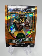 2021 Panini Prizm Draft Picks Trey Lance Orange Cracked Ice Crusade Rookie #164