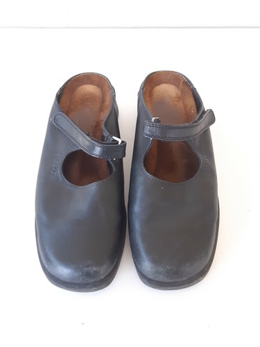 Naot Shoes Black Leather Slip On Mule Clog Womens 37 - Picture 2 of 12