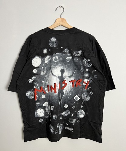 Rare Vintage 90s Ministry Psalm 69 Band Metal Shirt Empire xl black - Picture 2 of 4