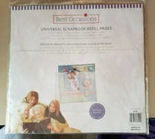 Best Occasion12"x 12" 10 Top Load White Universal Scrapbook Refill Pages MK12R