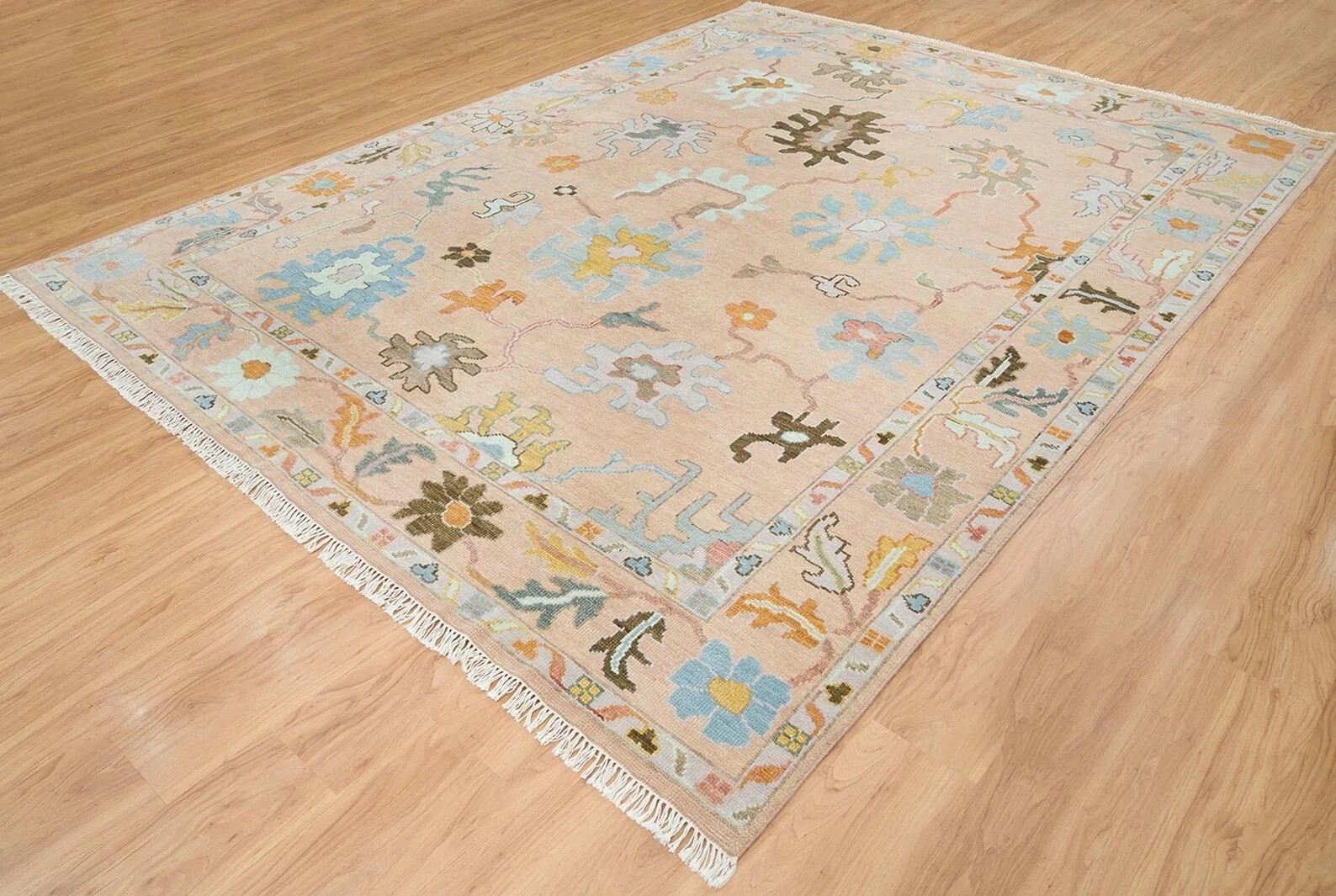 Modern Hand-Knotted Wool Oushak Rugs | Turkish Knot Area Rugs