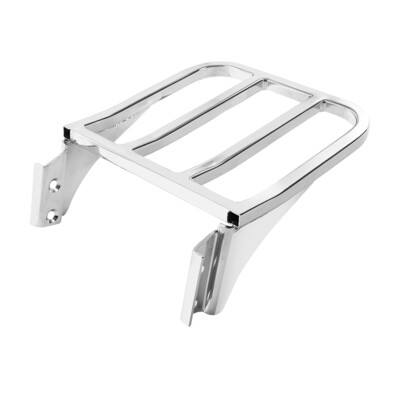 Chrome Detachable Rear Backrest Luggage Rack Fit For Harley Softail Fatboy Dyna