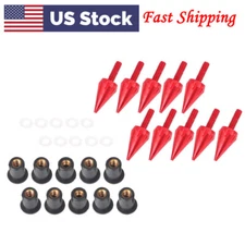 Motorcycle Windshield Spike Bolt Screw Kit Red Fit Honda Yamaha Suzuki BMW Vespa