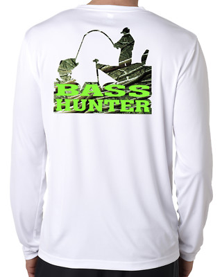 Dixie Land Outdoors Bass hunter fishing Microfiber long sleeve  t shirt 50+ uv