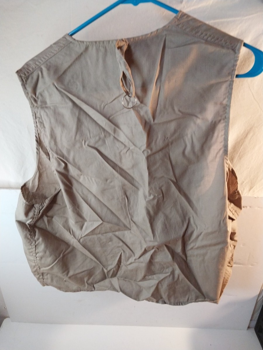 Gilet De Pêche Vintage Walker Années 70 - Taille XL - 100% Coton - Kaki