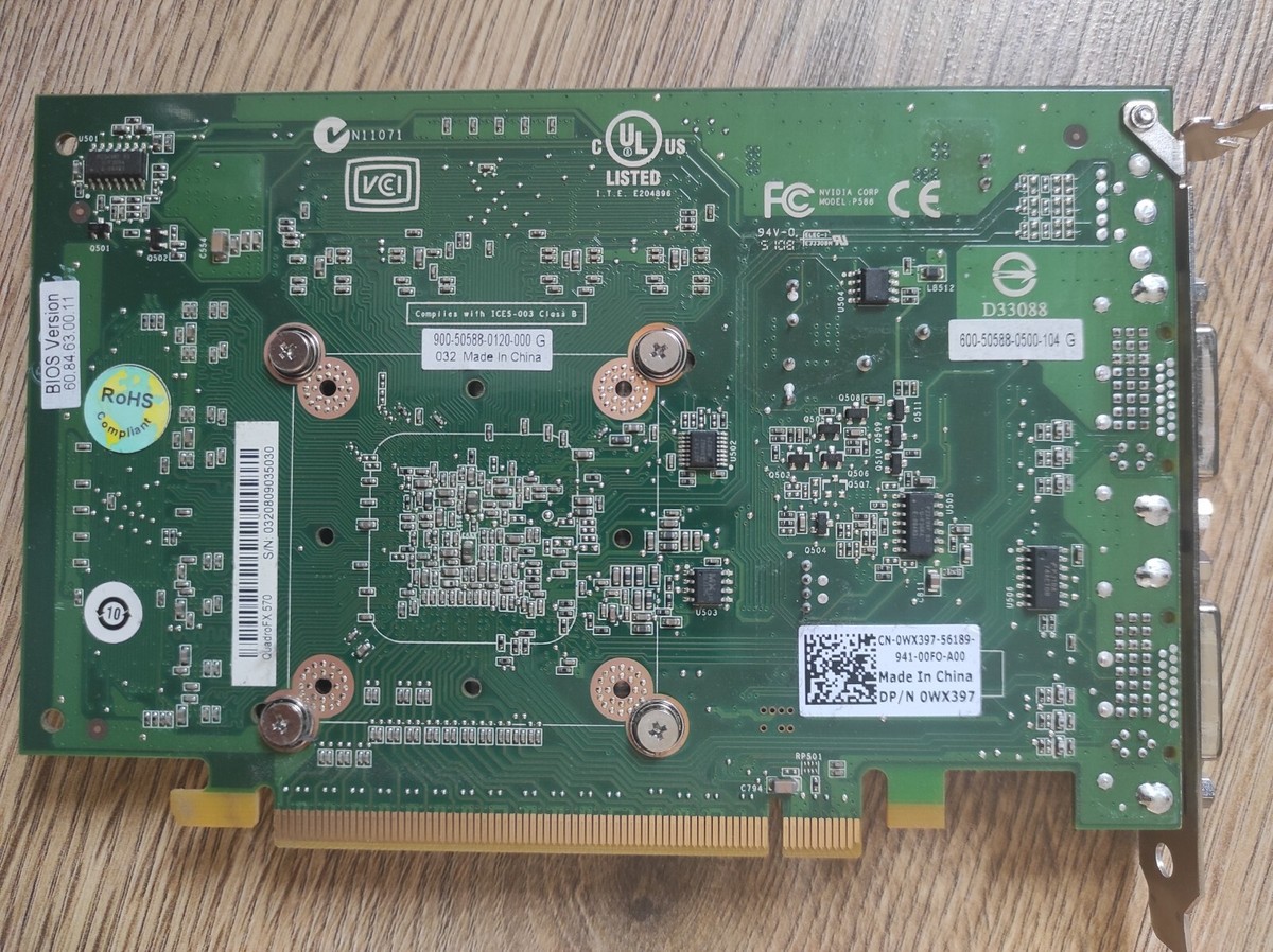 Nvidia FX570 dual DVI port Dell WX397 PCI Video card | eBay