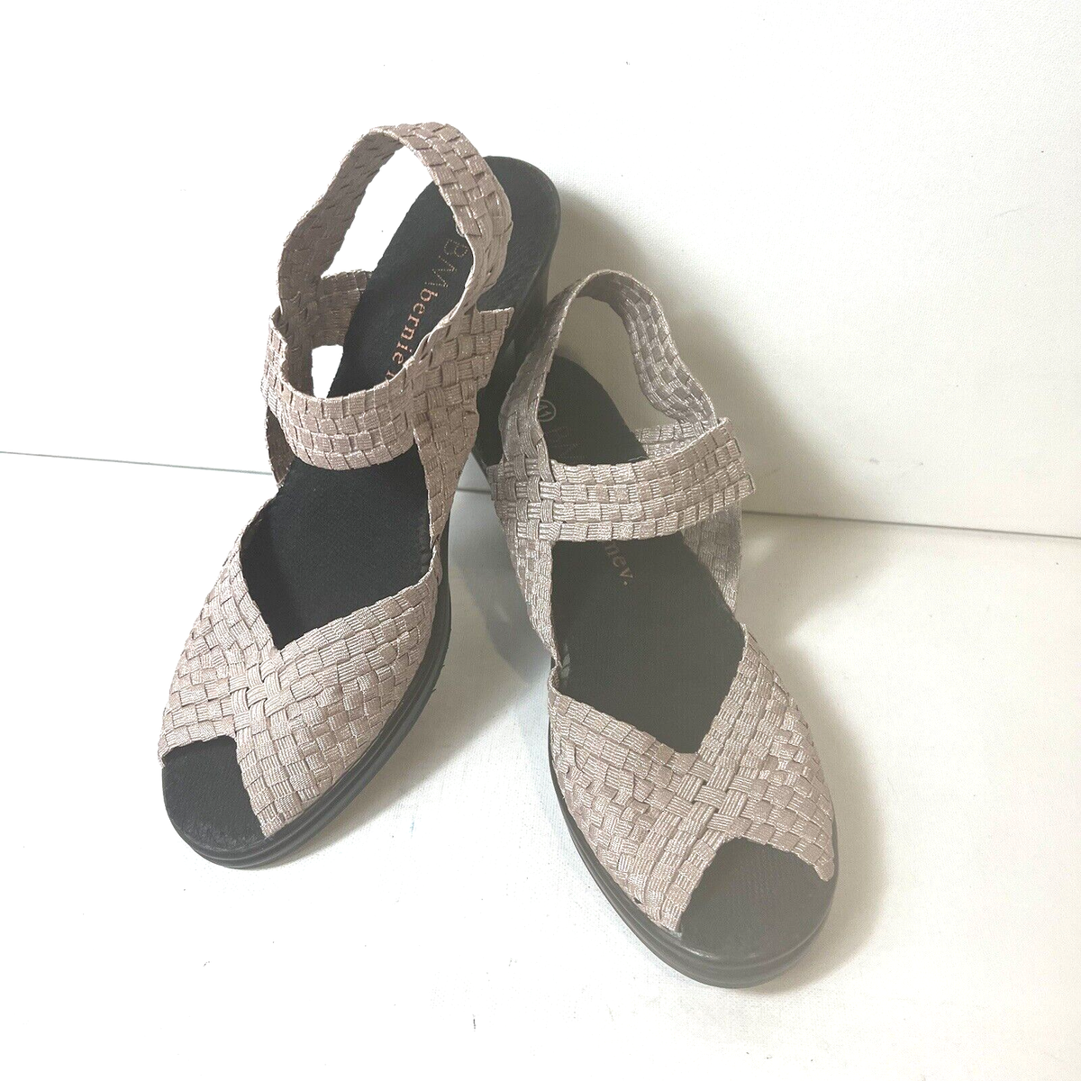 Bernie Heel Sandal Women EU 41 US Rose Gold Fabric Sling